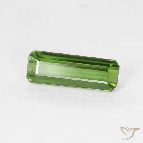 0.86 ct Green Tourmaline Stone, Natural Tourmaline in Octagon Step Cut Shape for Sale