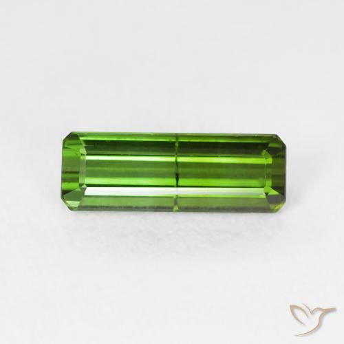 1.12ct Natural Deep Green Tourmaline, Emerald Cut, VS-SI