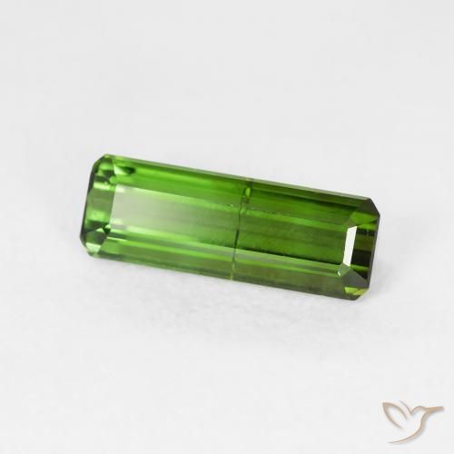 1.12 ct Green Tourmaline Stone, Natural Tourmaline in Octagon Step Cut Shape for Sale