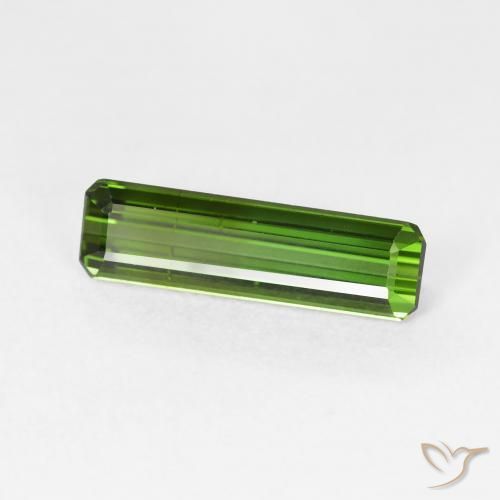 1.36 ct Green Tourmaline Stone, Natural Tourmaline in Octagon Step Cut Shape for Sale