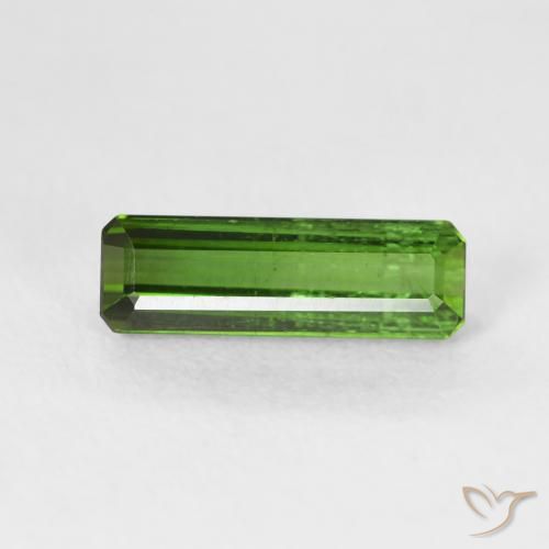 1.22ct Natural Medium Green Tourmaline, Emerald Cut, VS
