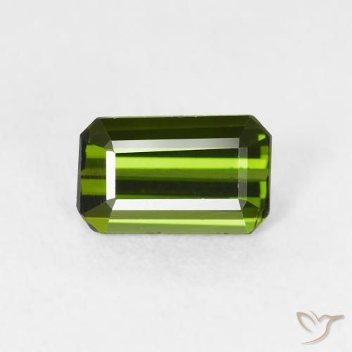 0.72ct Natural Forest Green Tourmaline, Emerald Cut, VS