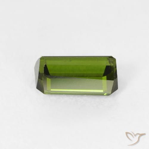 Tourmaline Gemstone in 6.7 x 4.1 mm Size for Sale, Tourmaline Stone in Forest Green Color