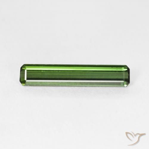 1.15ct Natural Forest Green Tourmaline, Emerald Cut, VS