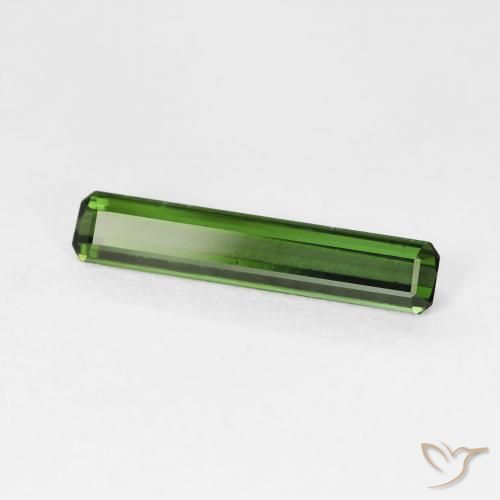 1.15 ct Green Tourmaline Stone, Natural Tourmaline in Octagon Step Cut Shape for Sale