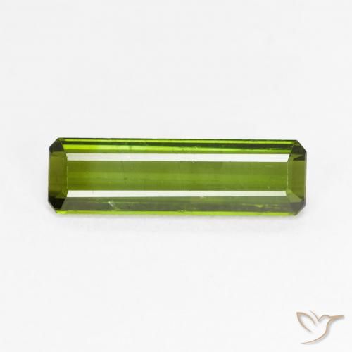 2.02ct Natural Earth Green Tourmaline, Emerald Cut, VS