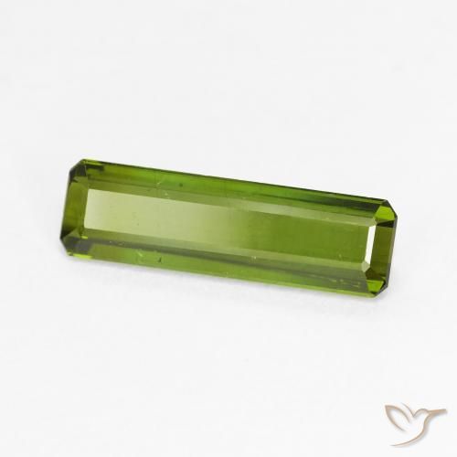 2.02 ct Green Tourmaline Stone, Natural Tourmaline in Octagon Step Cut Shape for Sale
