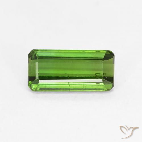 1.08ct Natural Deep Green Tourmaline, Emerald Cut, VS