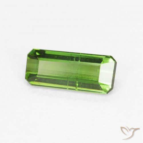 0.73 ct Green Tourmaline Stone, Natural Tourmaline in Octagon Step Cut Shape for Sale