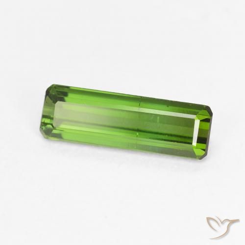 1.17 ct Green Tourmaline Stone, Natural Tourmaline in Octagon Step Cut Shape for Sale