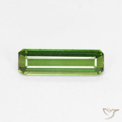 0.80ct Natural Deep Green Tourmaline, Emerald Cut, VVS-VS