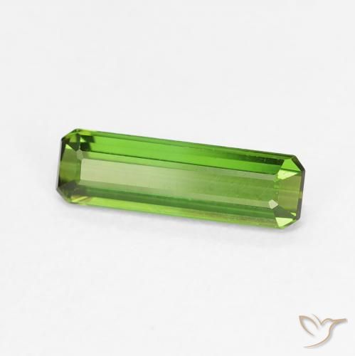 0.80 ct Green Tourmaline Stone, Natural Tourmaline in Octagon Step Cut Shape for Sale