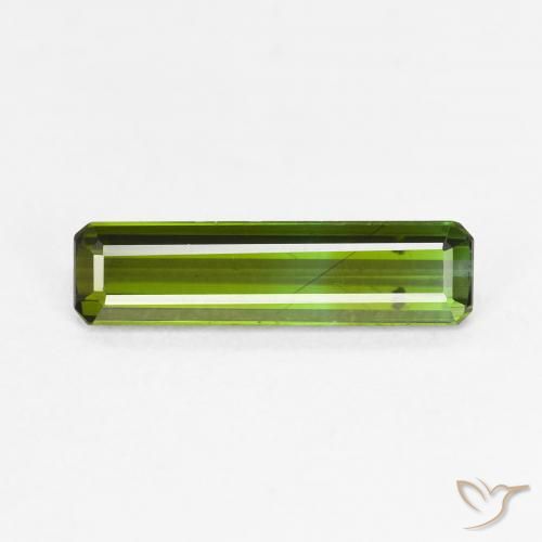 1.06ct Natural Earth Green Tourmaline, Emerald Cut, VVS-VS