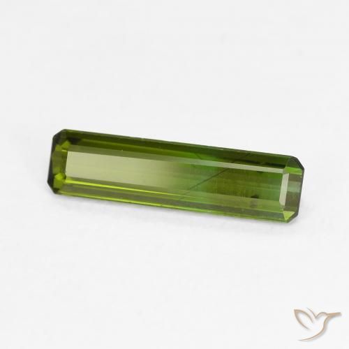 1.06 ct Green Tourmaline Stone, Natural Tourmaline in Octagon Step Cut Shape for Sale