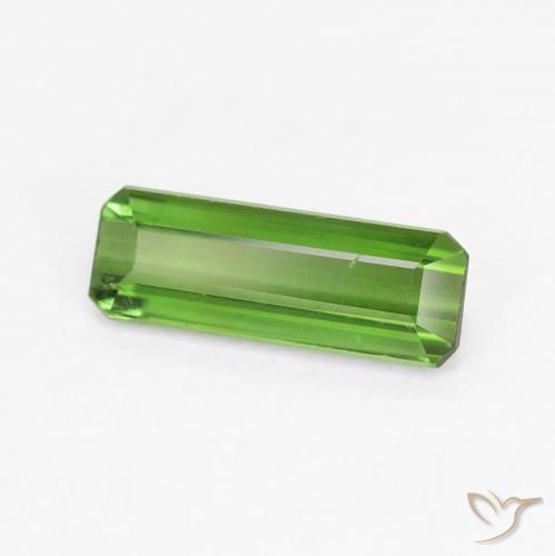0.78 ct Green Tourmaline Stone, Natural Tourmaline in Octagon Step Cut Shape for Sale