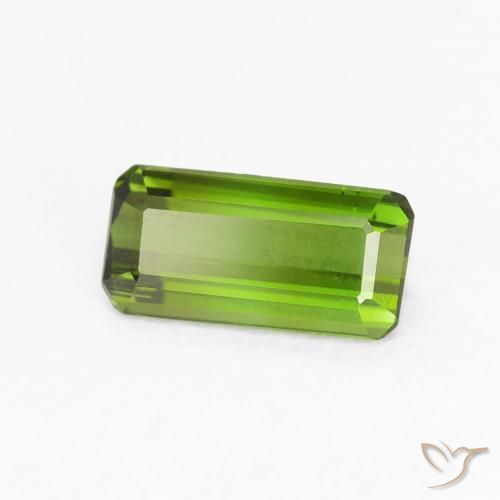 0.59 ct Green Tourmaline Stone, Natural Tourmaline in Octagon Step Cut Shape for Sale