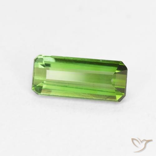 0.63 ct Green Tourmaline Stone, Natural Tourmaline in Octagon Step Cut Shape for Sale