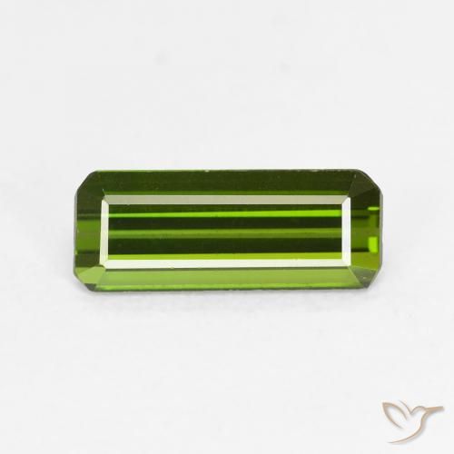 0.93ct Natural Medium Green Tourmaline, Emerald Cut, VVS-VS