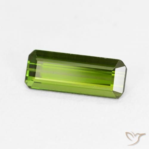 0.93 ct Green Tourmaline Stone, Natural Tourmaline in Octagon Step Cut Shape for Sale