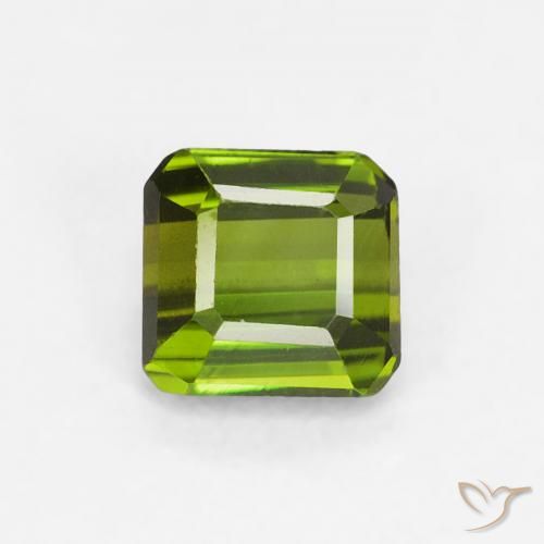 0.52ct Natural Medium Green Tourmaline, Emerald Cut, VVS-VS