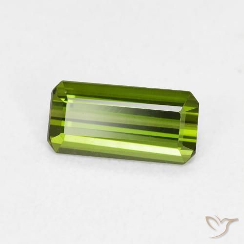 0.63 ct Green Tourmaline Stone, Natural Tourmaline in Octagon Step Cut Shape for Sale