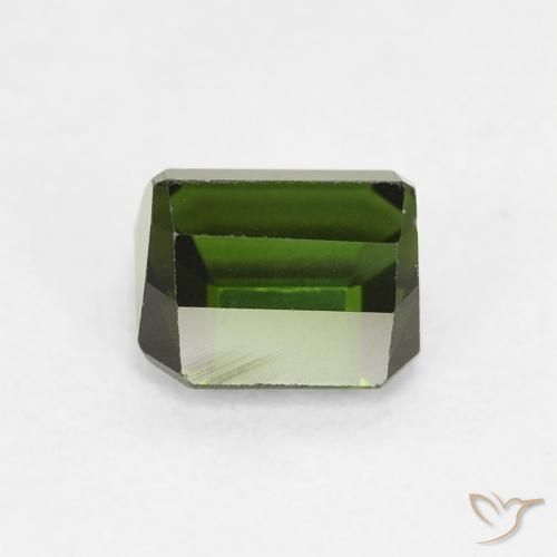 Tourmaline Gemstone in 5.4 x 5.2 mm Size for Sale, Tourmaline Stone in Earthy Green Color