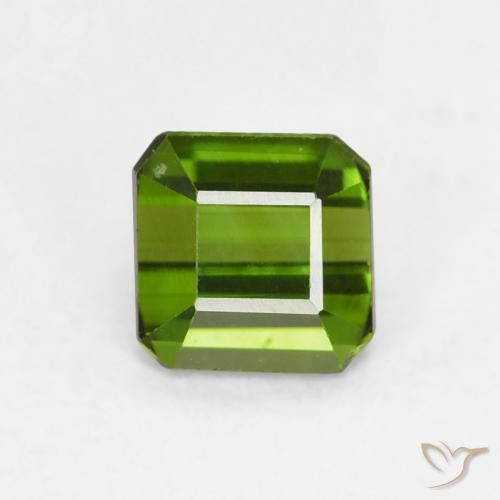 0.62ct Natural Forest Green Tourmaline, Emerald Cut, VVS