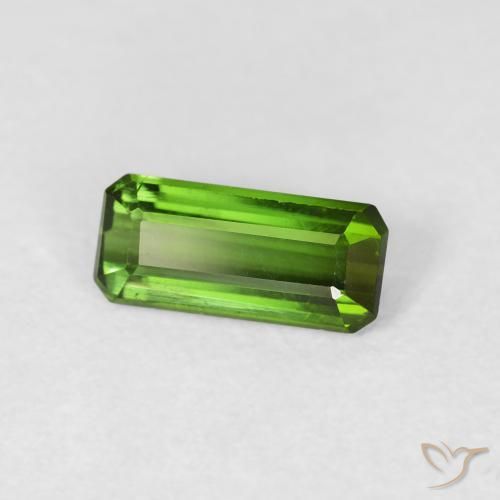 0.80 ct Green Tourmaline Stone, Natural Tourmaline in Octagon Step Cut Shape for Sale