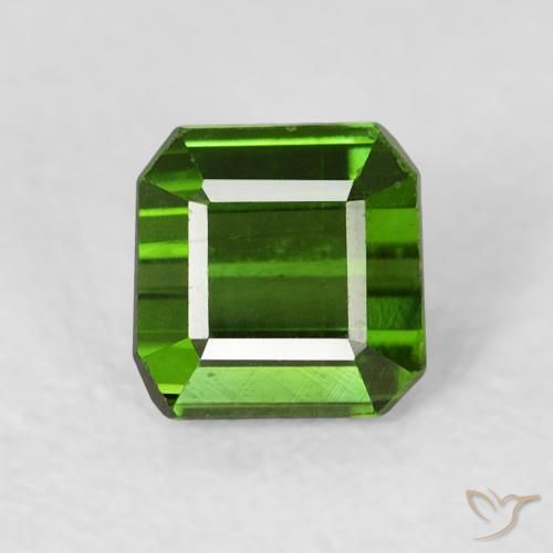 0.64ct Natural Dark Green Tourmaline, Emerald Cut, VVS-VS