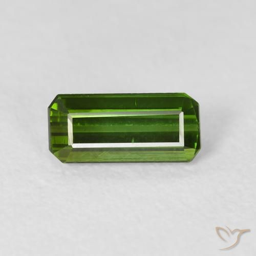 0.84ct Natural Forest Green Tourmaline, Emerald Cut, VVS-VS