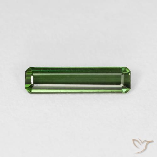 0.98ct Natural Dark Green Tourmaline, Emerald Cut, VVS-VS