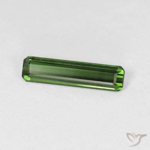 0.98 ct Green Tourmaline Stone, Natural Tourmaline in Octagon Step Cut Shape for Sale
