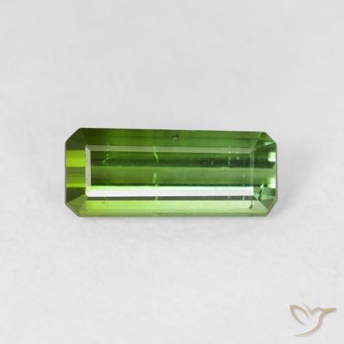 1.15ct Natural Medium Green Tourmaline, Emerald Cut, VS