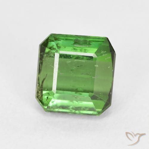 1.71 ct Green Tourmaline Stone, Natural Tourmaline in Octagon Step Cut Shape for Sale