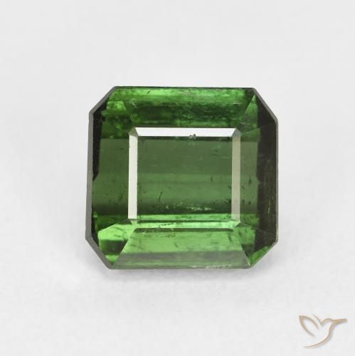 2.26ct Natural Forest Green Tourmaline, Emerald Cut, VS