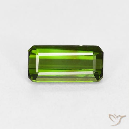 0.82ct Natural Earthy Green Tourmaline, Emerald Cut, VVS-VS