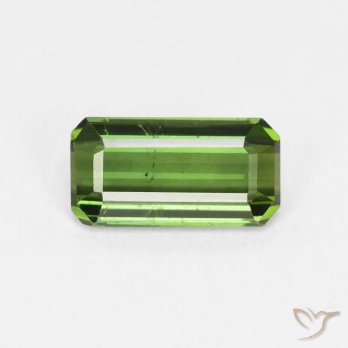1.35ct Natural Dark Green Tourmaline, Emerald Cut, VS