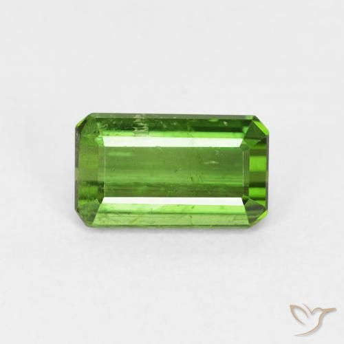 0.97ct Natural Dark Green Tourmaline, Emerald Cut, VS