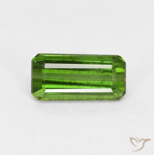 1.15ct Natural Earthy Green Tourmaline, Emerald Cut, VS