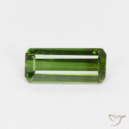 1.01ct Natural Dark Green Tourmaline, Emerald Cut, VS