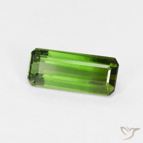 1.01 ct Green Tourmaline Stone, Natural Tourmaline in Octagon Step Cut Shape for Sale