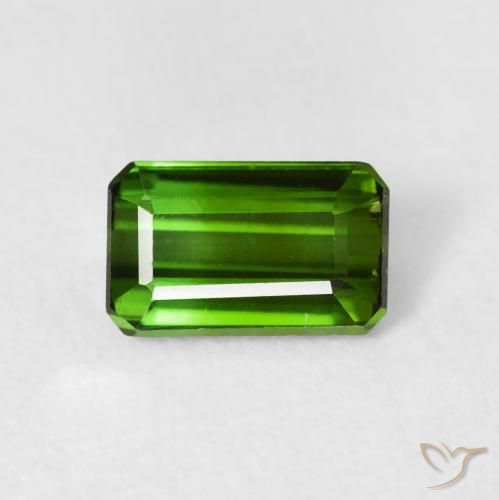 1.21ct Natural Deep Green Tourmaline, Emerald Cut, VVS-VS