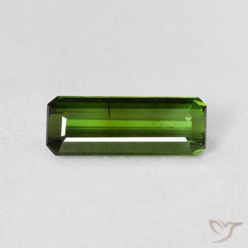 1.01ct Natural Earthy Green Tourmaline, Emerald Cut, VS-SI