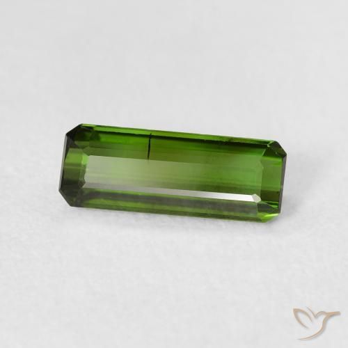 1.01 ct Green Tourmaline Stone, Natural Tourmaline in Octagon Step Cut Shape for Sale