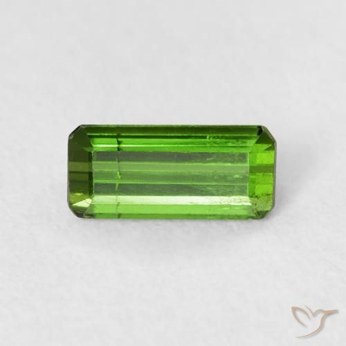 0.59ct Natural Medium Green Tourmaline, Emerald Cut, VS-SI