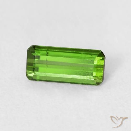 0.59 ct Green Tourmaline Stone, Natural Tourmaline in Octagon Step Cut Shape for Sale