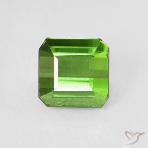 0.84ct Natural Deep Green Tourmaline, Emerald Cut, VS