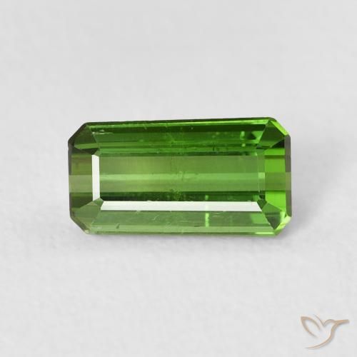 0.99ct Natural Deep Green Tourmaline, Octagon / Emerald Cut, VS-SI, Photo A
