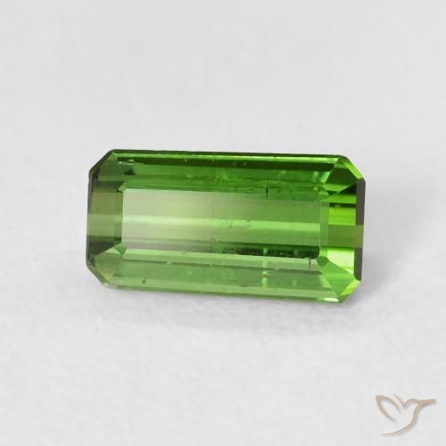 0.99 ct Green Tourmaline Stone, Natural Tourmaline in Octagon Step Cut Shape for Sale