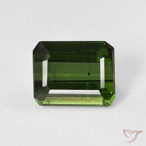 1.74ct Natural Forest Green Tourmaline, Emerald Cut, VS-SI